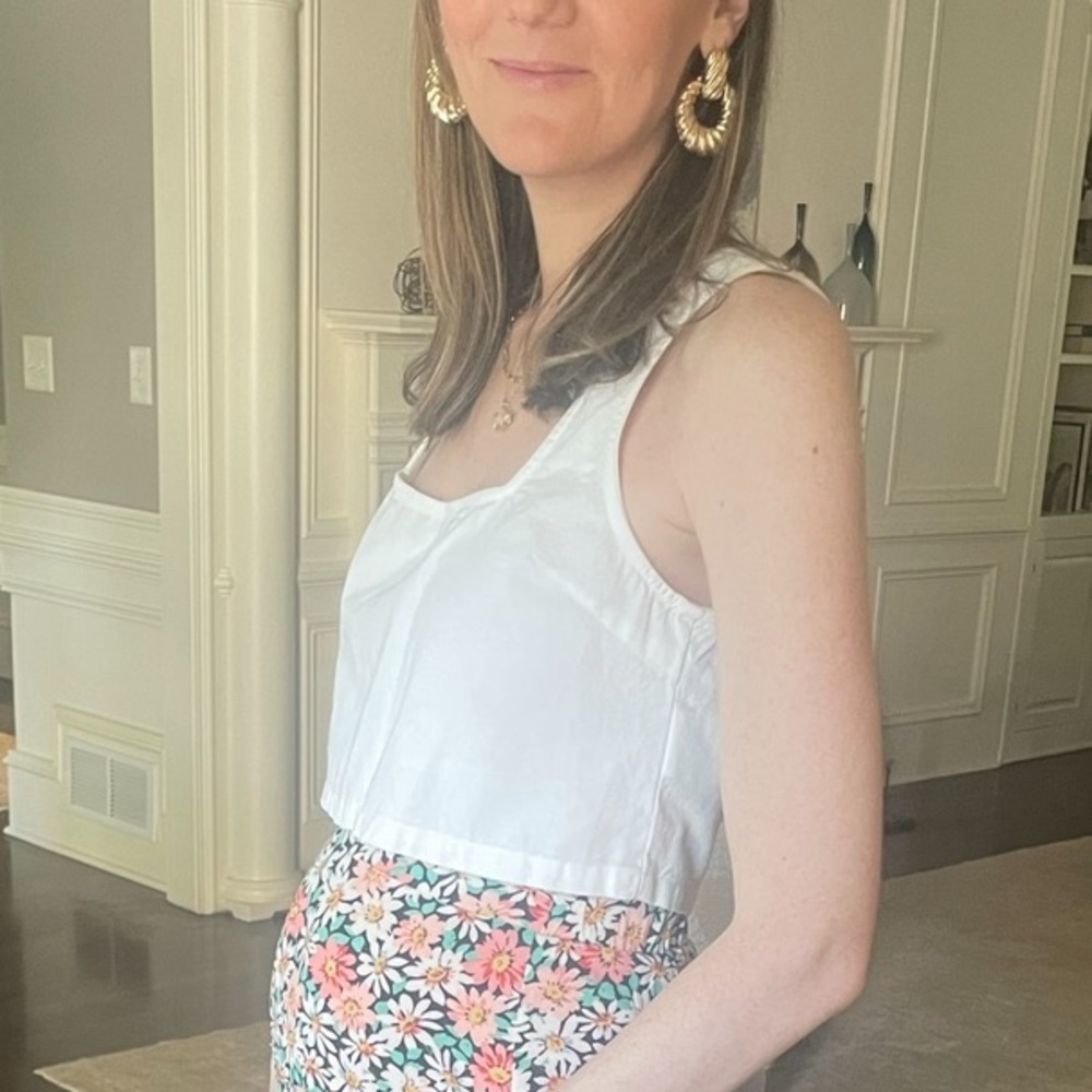 XS PETAL & PUP White Crop Top